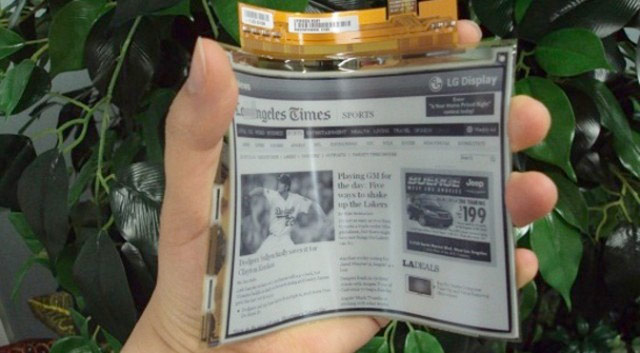 Flexible e-ink displays