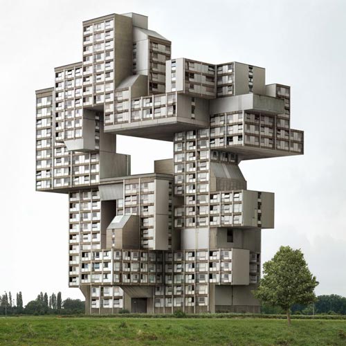 Filip Dujardin samples photos of buildings to create new photographs of 
