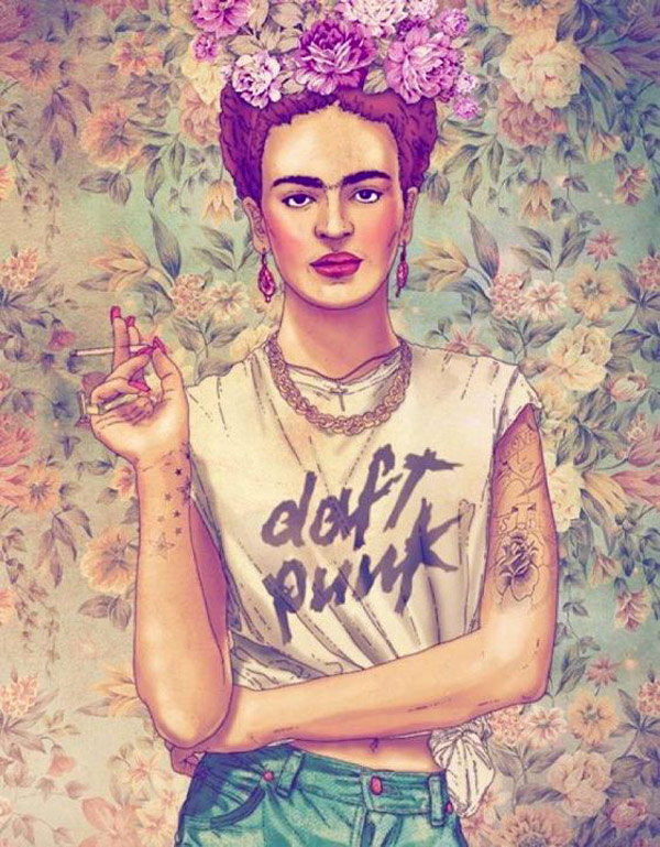 Image result for frida kahlo rocking daft punk