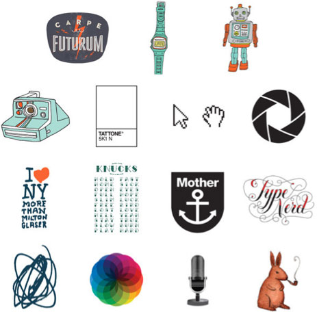 cool temporary tattoos for adults. Tattly is selling "designy, cool, typographic" temporary tattoos from 