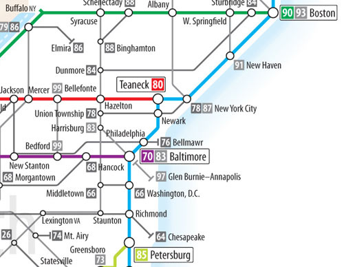 London Tube Map Art. US Interstate Tube map