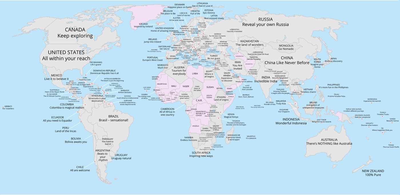 http://kottke.org/16/11/a-world-map-of-every-countrys-tourism-slogan