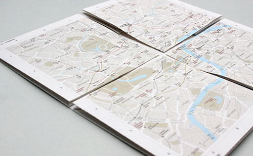 Zoomable paper map of London