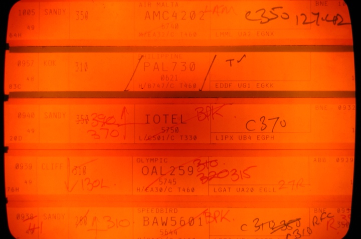 Air traffic control screen