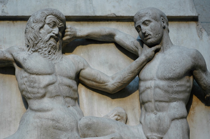 More fighting sculpture at the British Museum
