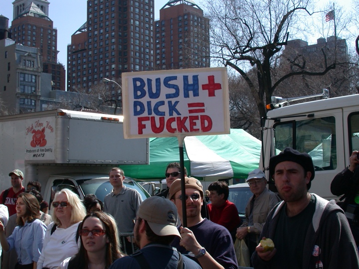 Bush + Dick = Fucked