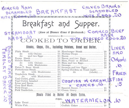 1892 Menu