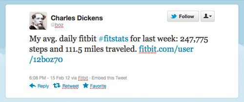 Dickens Fitbit stats