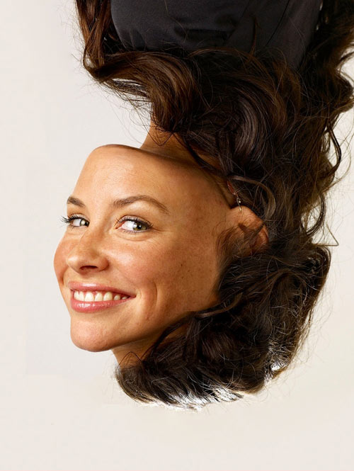 Evangeline Lily upside down