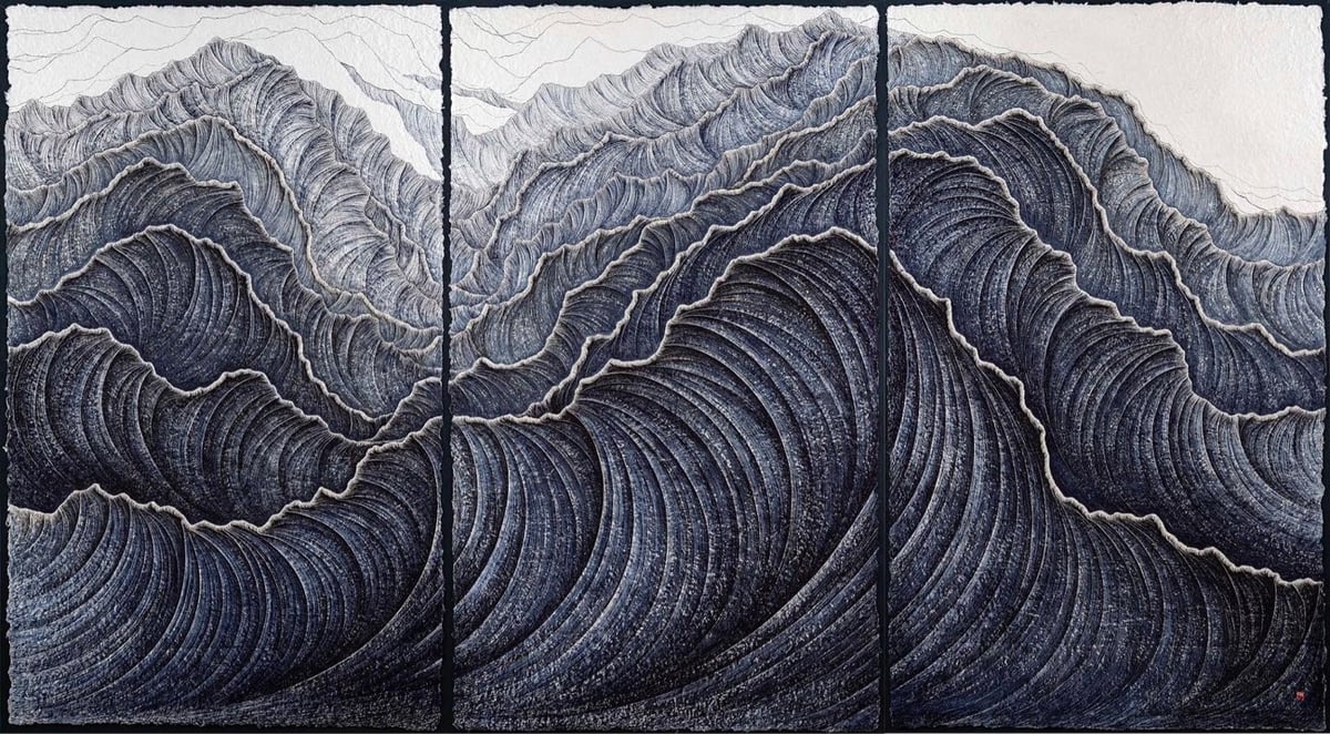 mountain-like landscape drawing