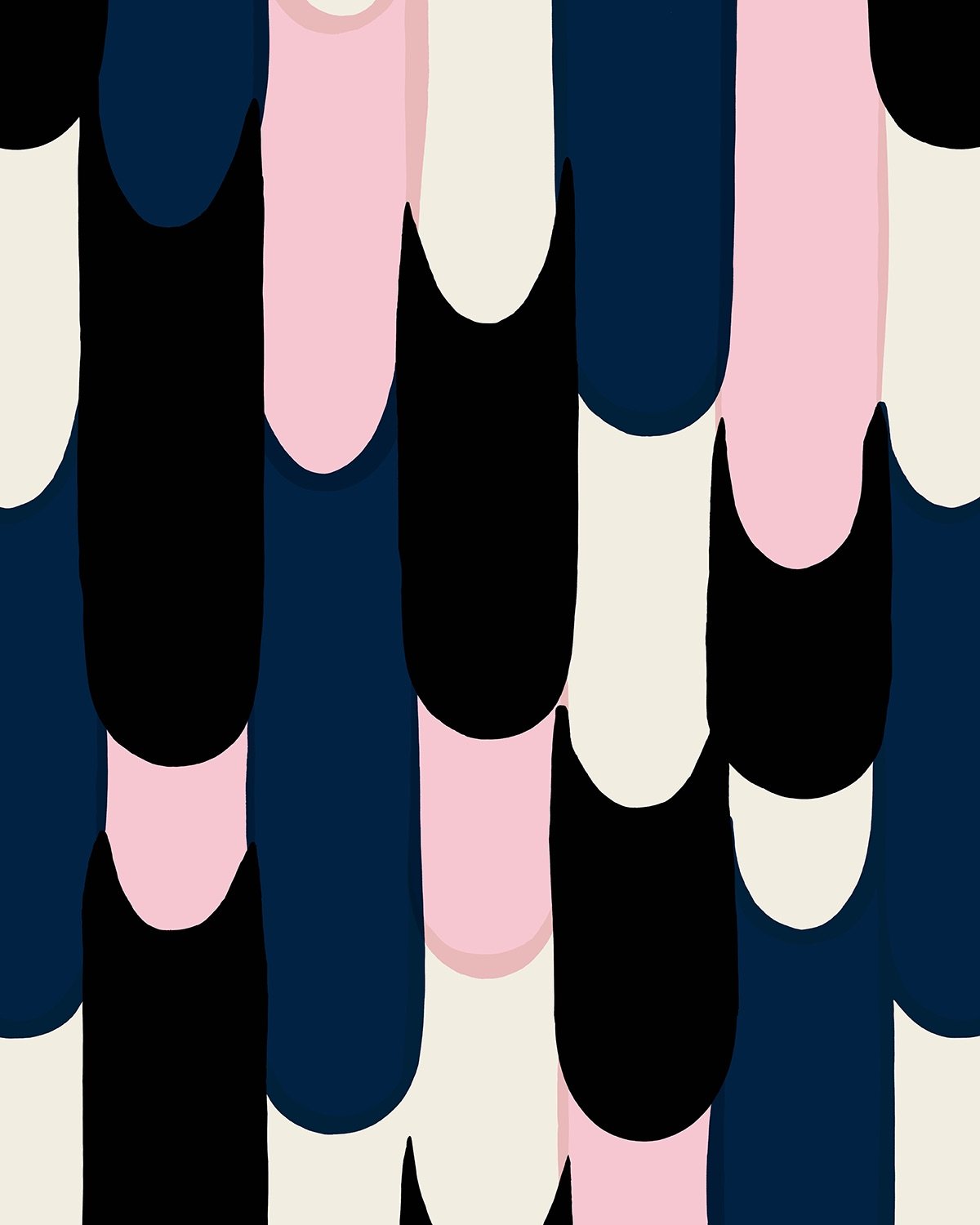 Marimekko print patterns with melty vertical stripes