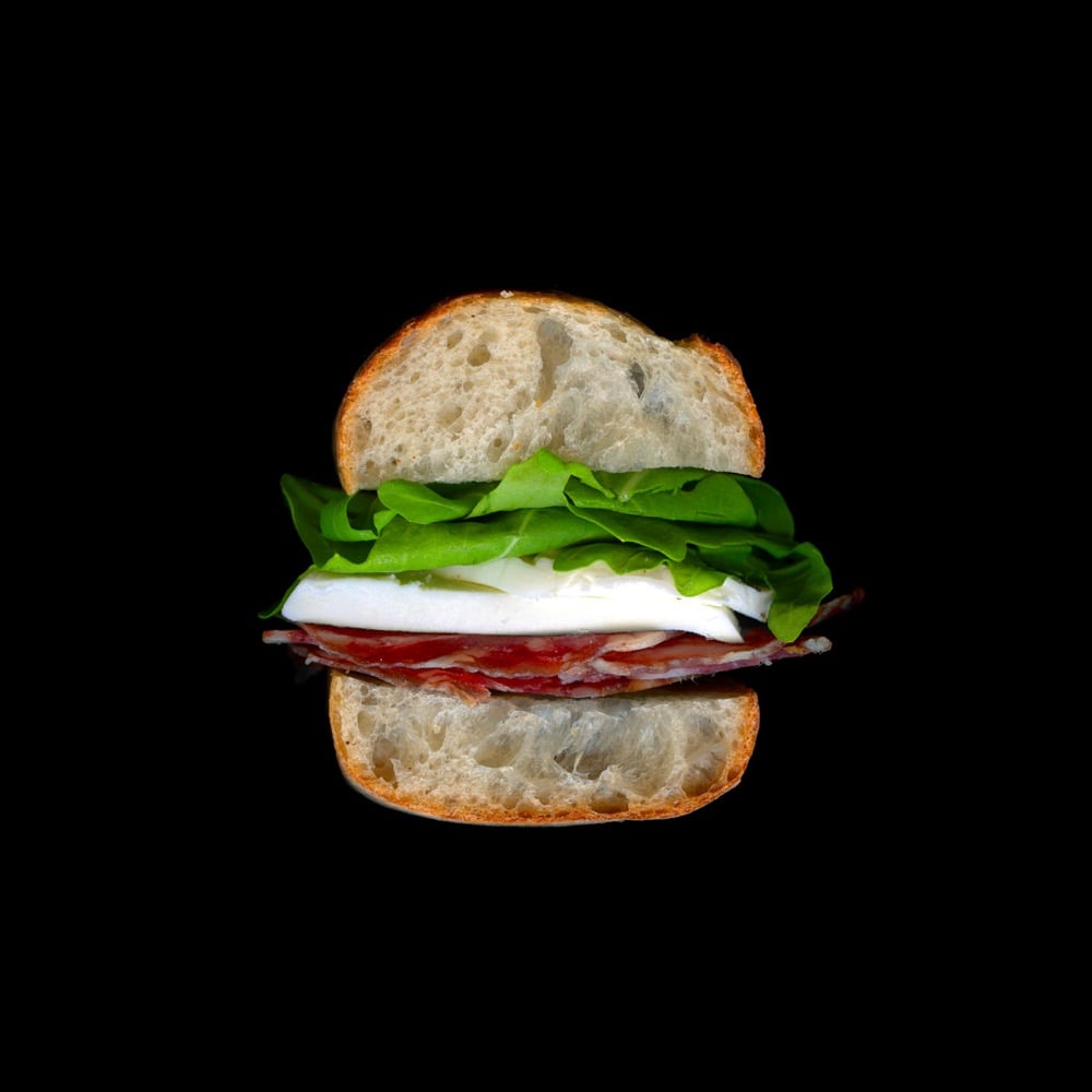 cross-sectional scan of a sandwich