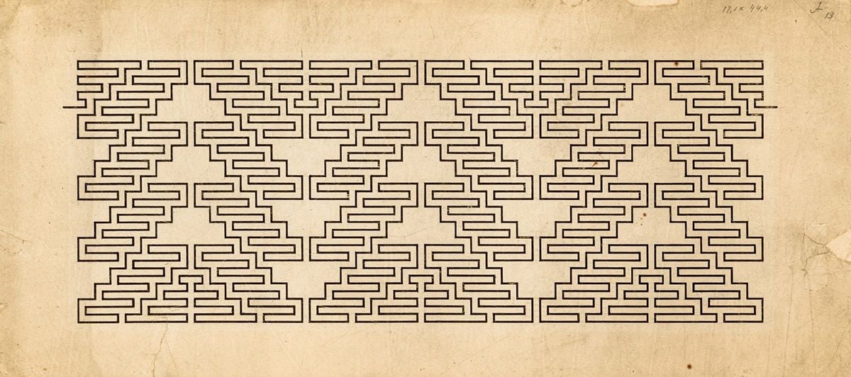 a maze drawn from a single line