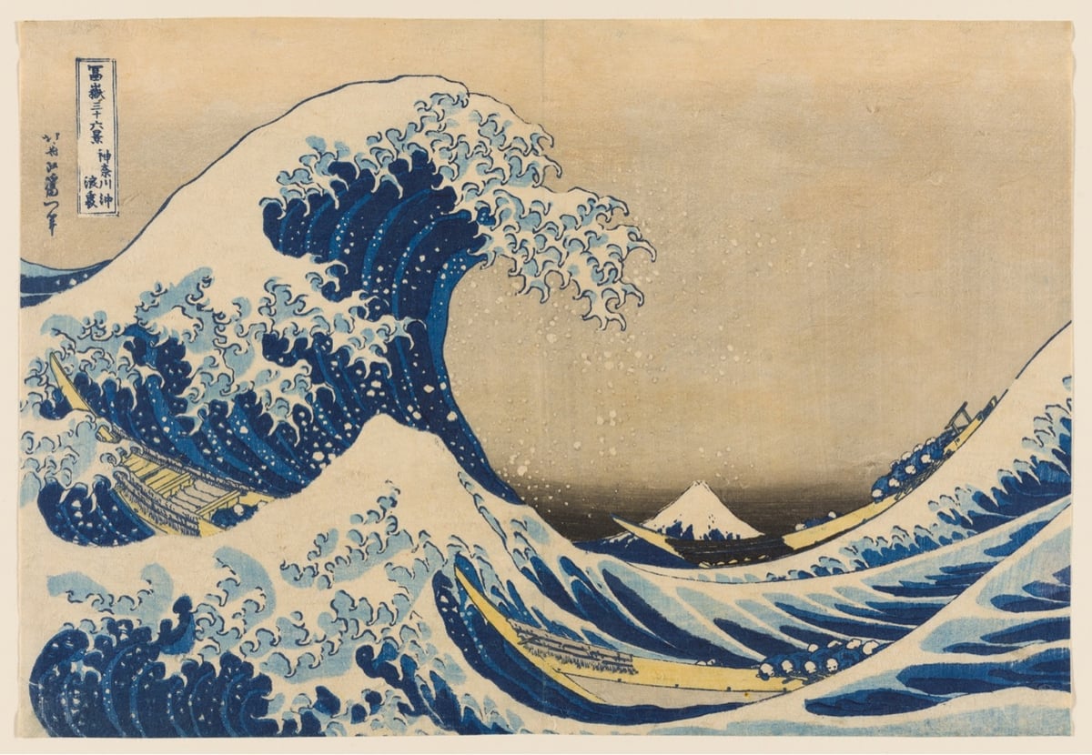 Hokusai's iconic work The Great Wave Off Kanagawa