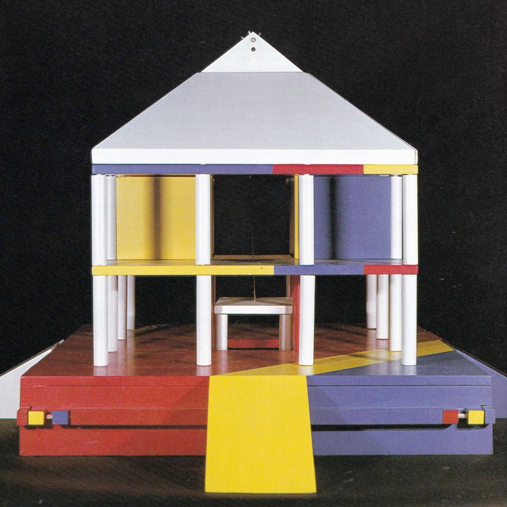 a dollhouse designed by an architect for a 1983 Architectural Design Magazine contest