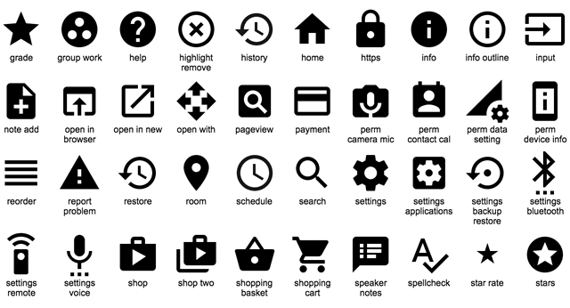 Google MD icons