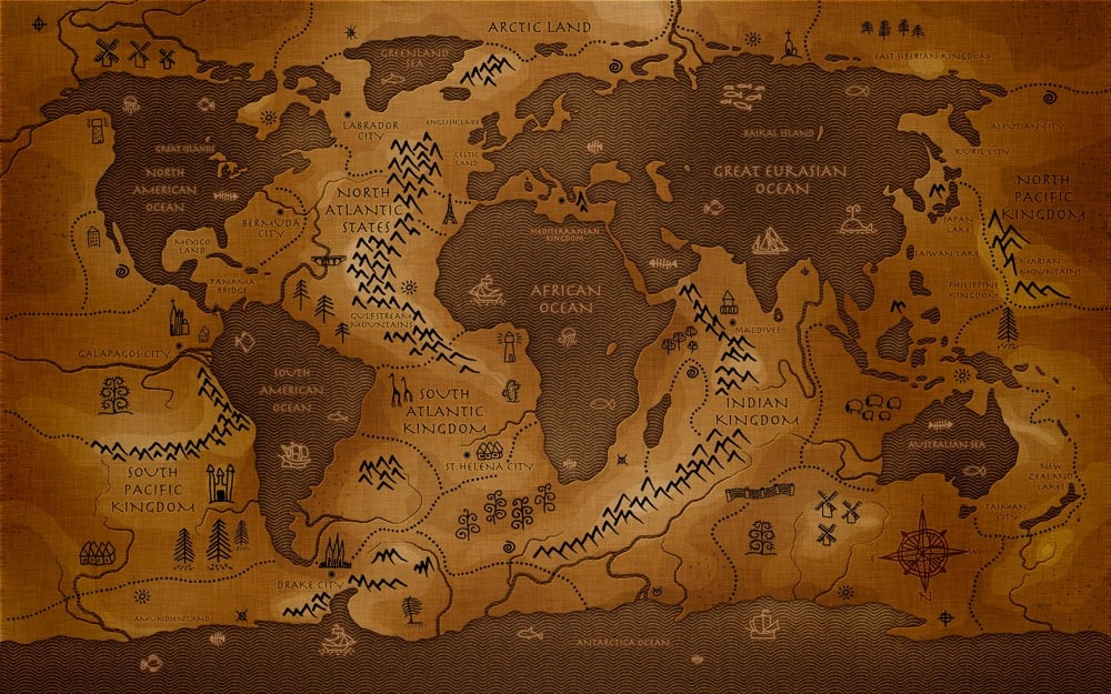 Inverted World Map