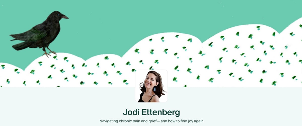 screenshot of Jodi Ettenberg's Patreon page