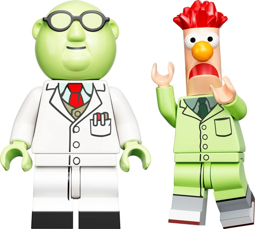 Dr. Bunsen Honeydew and Beaker Lego figures