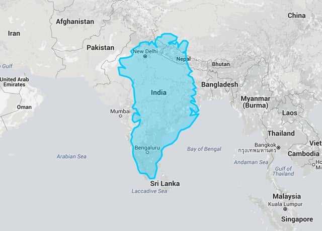 True Size Map