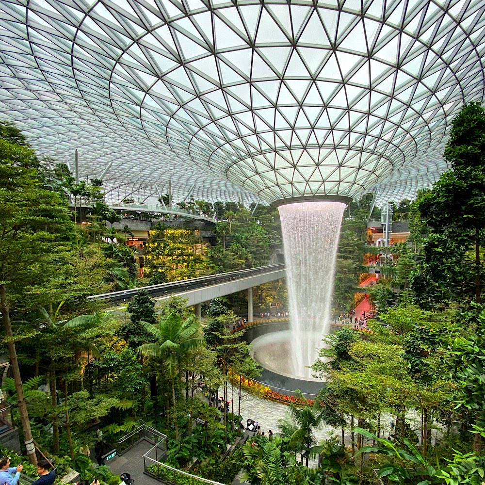 The waterfall at Singapore's Changi airport