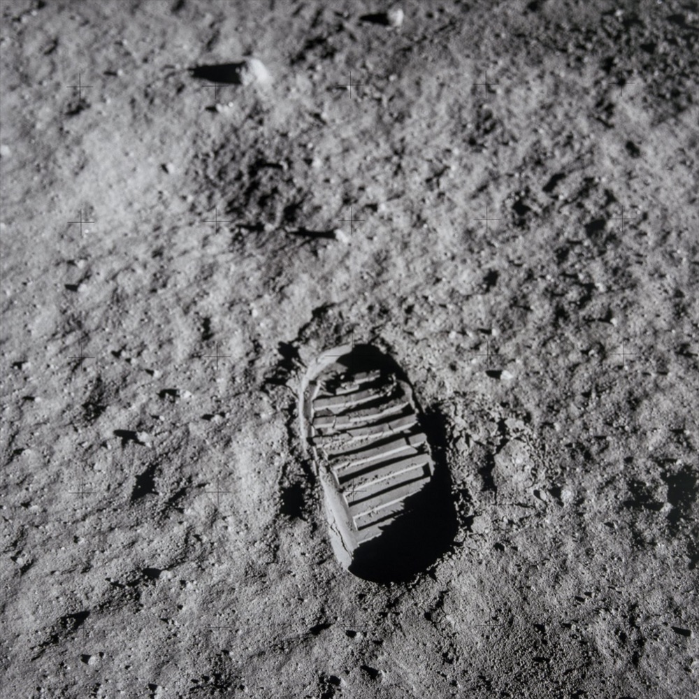 boot foorprint on the Moon