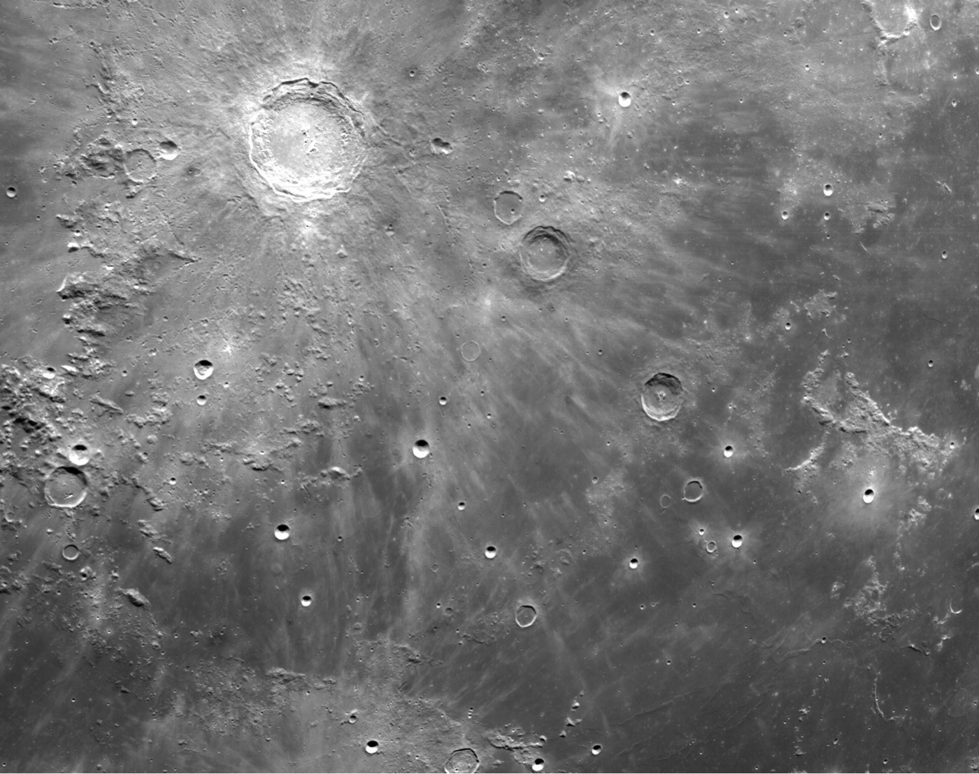 close-up of the lunar surface