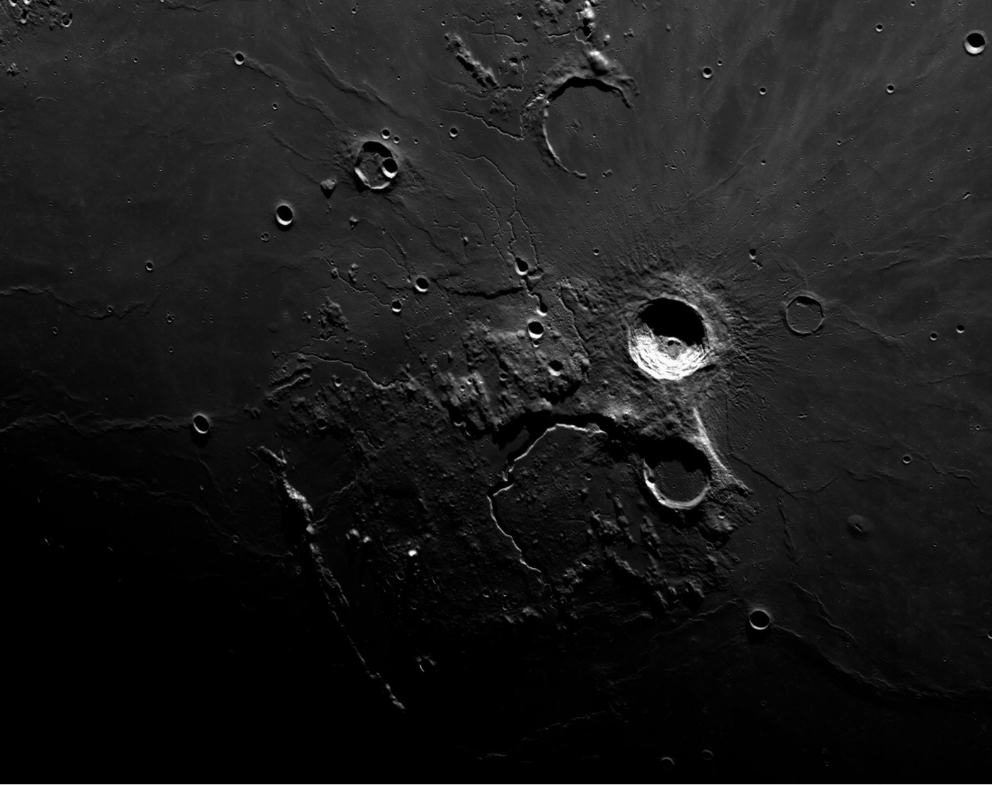 close-up of the lunar surface