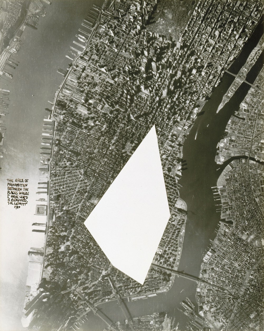 The Area of Manhattan Between the Places I Have Lived Is Removed by Sol LeWitt