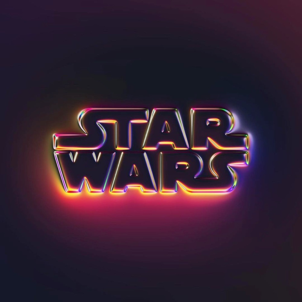 colorful Star Wars logo