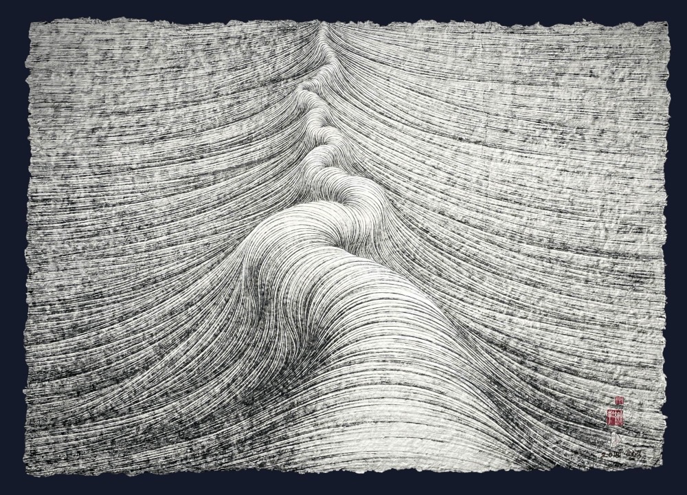 relief drawing of a ridgeline