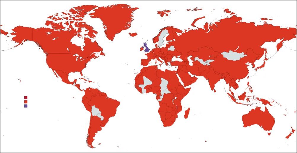 map of countries Britain has invaded