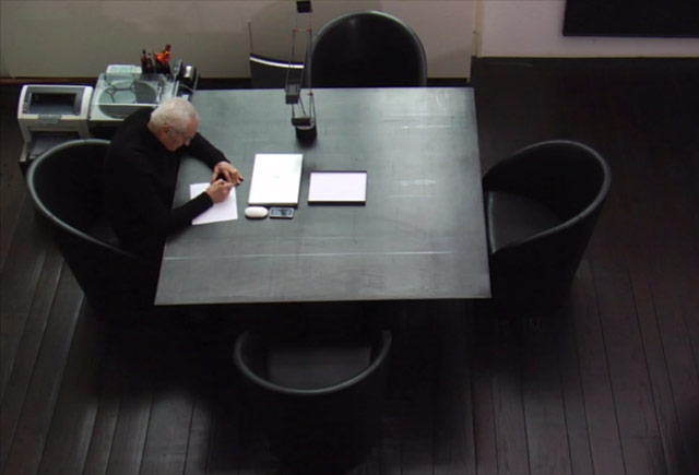Massimo Vignelli at his desk