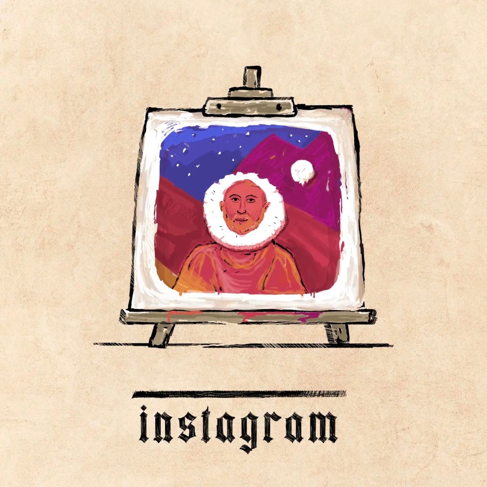 a medieval-style version of the Instagram logo