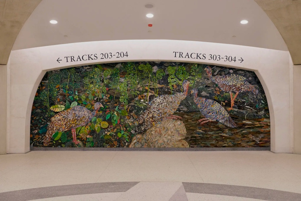 mosaic in Grand Central Madison by Kiki Smith