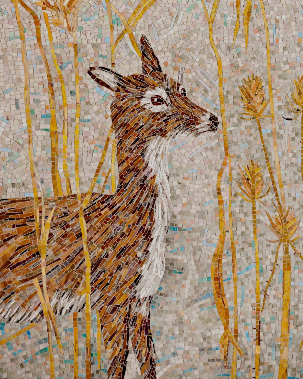 detail of mosaic in Grand Central Madison by Kiki Smith