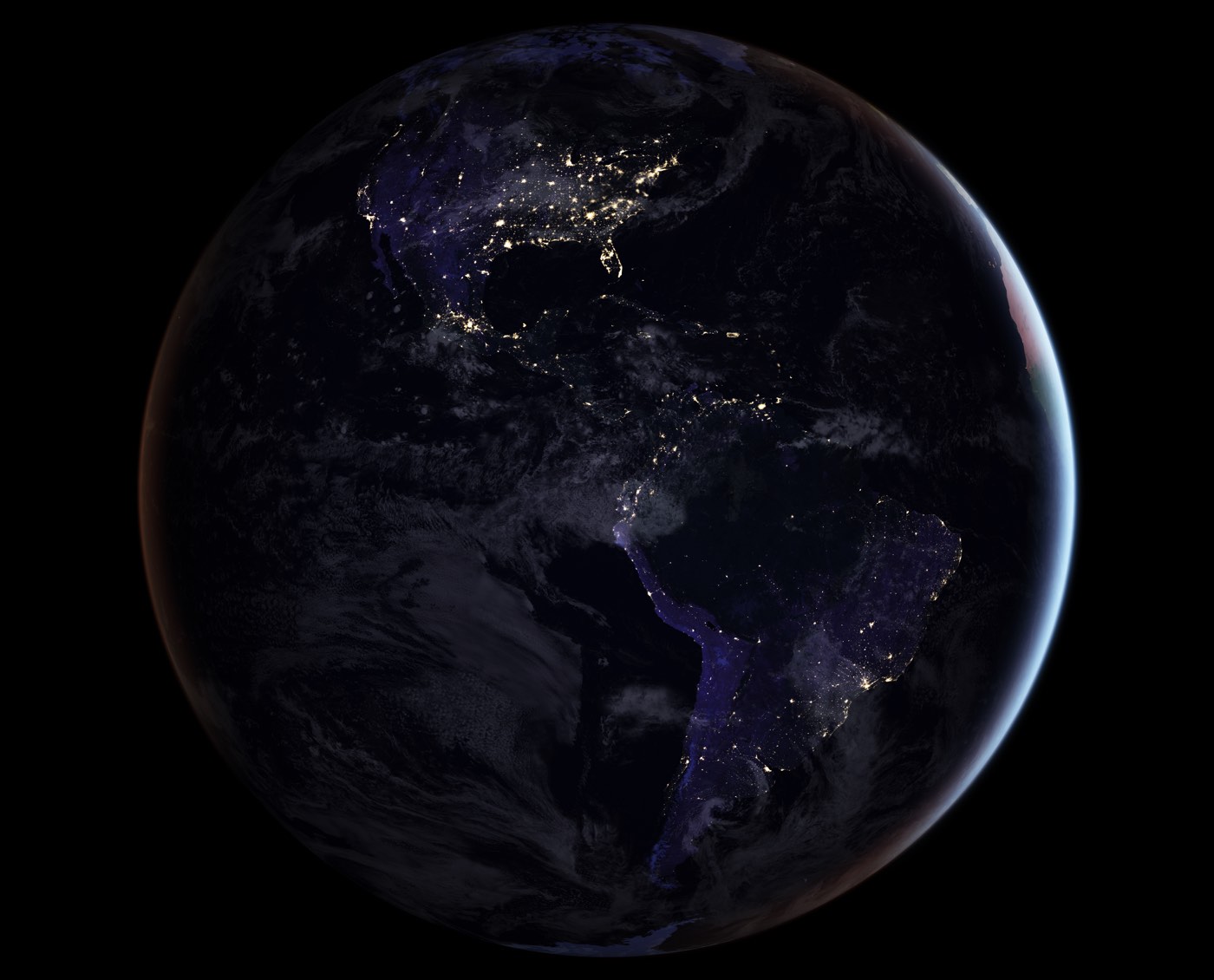 Night Map Earth 2017