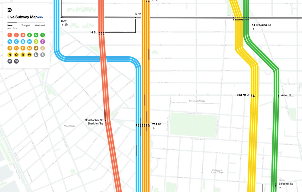 NYC Digital Subway Map