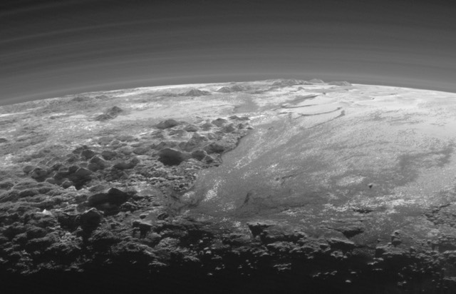 Pluto backlit