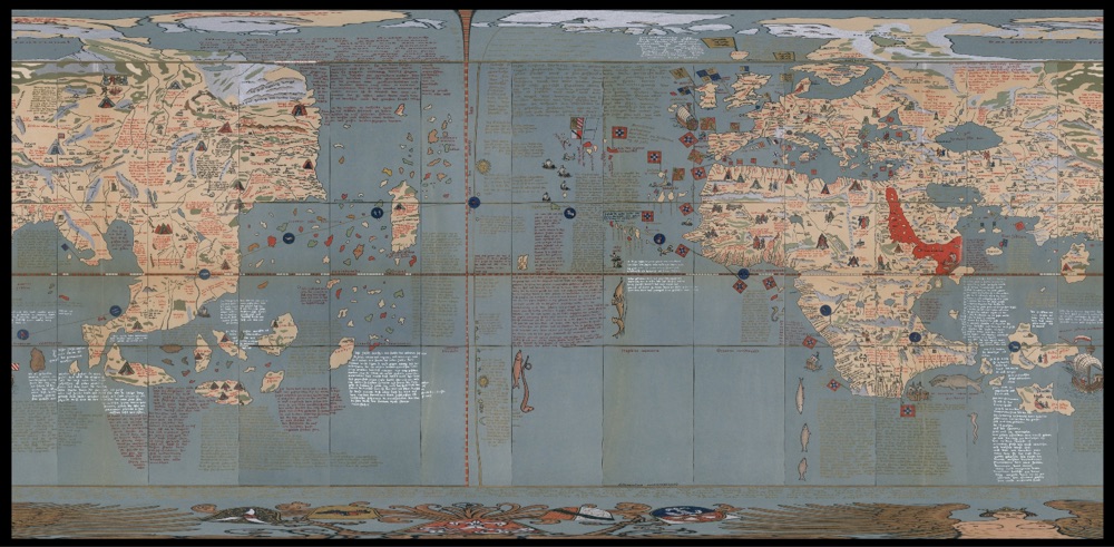 a world map from 1492