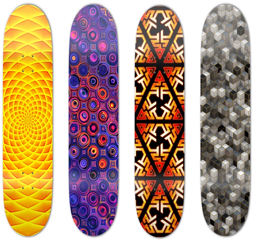 skateboard decks designed by William James Taylor Jr.